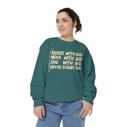 Positive Garment-Dyed Sweatshirt - Inspirational Motivational Jumper Cozy Crewneck