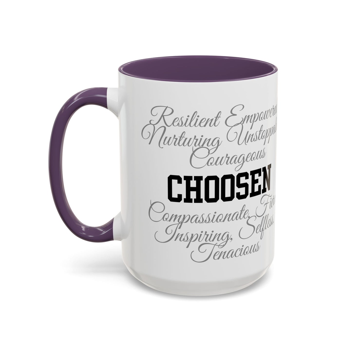 Personalization Inspirational Word Art Accent Coffee Mug — Typography Quote (11oz & 15oz)