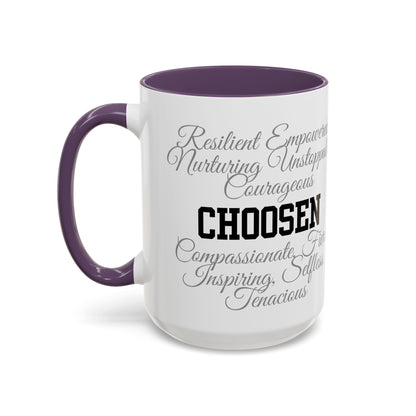 Personalization Inspirational Word Art Accent Coffee Mug — Typography Quote (11oz & 15oz)