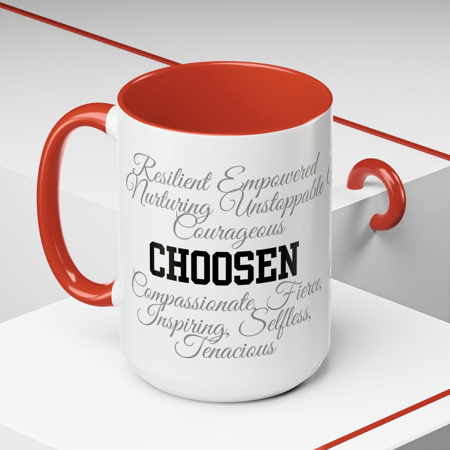 Personalization Inspirational Word Art Accent Coffee Mug — Typography Quote (11oz & 15oz)