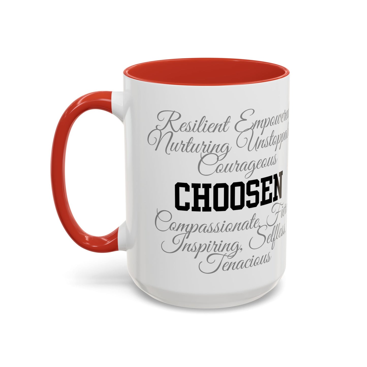 Personalization Inspirational Word Art Accent Coffee Mug — Typography Quote (11oz & 15oz)