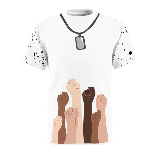 Mystical Unisex Cut & Sew T-Shirt, Graphic Tee, Abstract Design Shirt, Trendy Casual Top, Unique Printed Tee for Men and Women