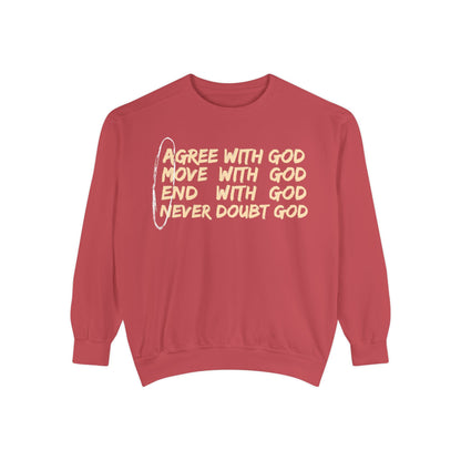 Positive Garment-Dyed Sweatshirt - Inspirational Motivational Jumper Cozy Crewneck