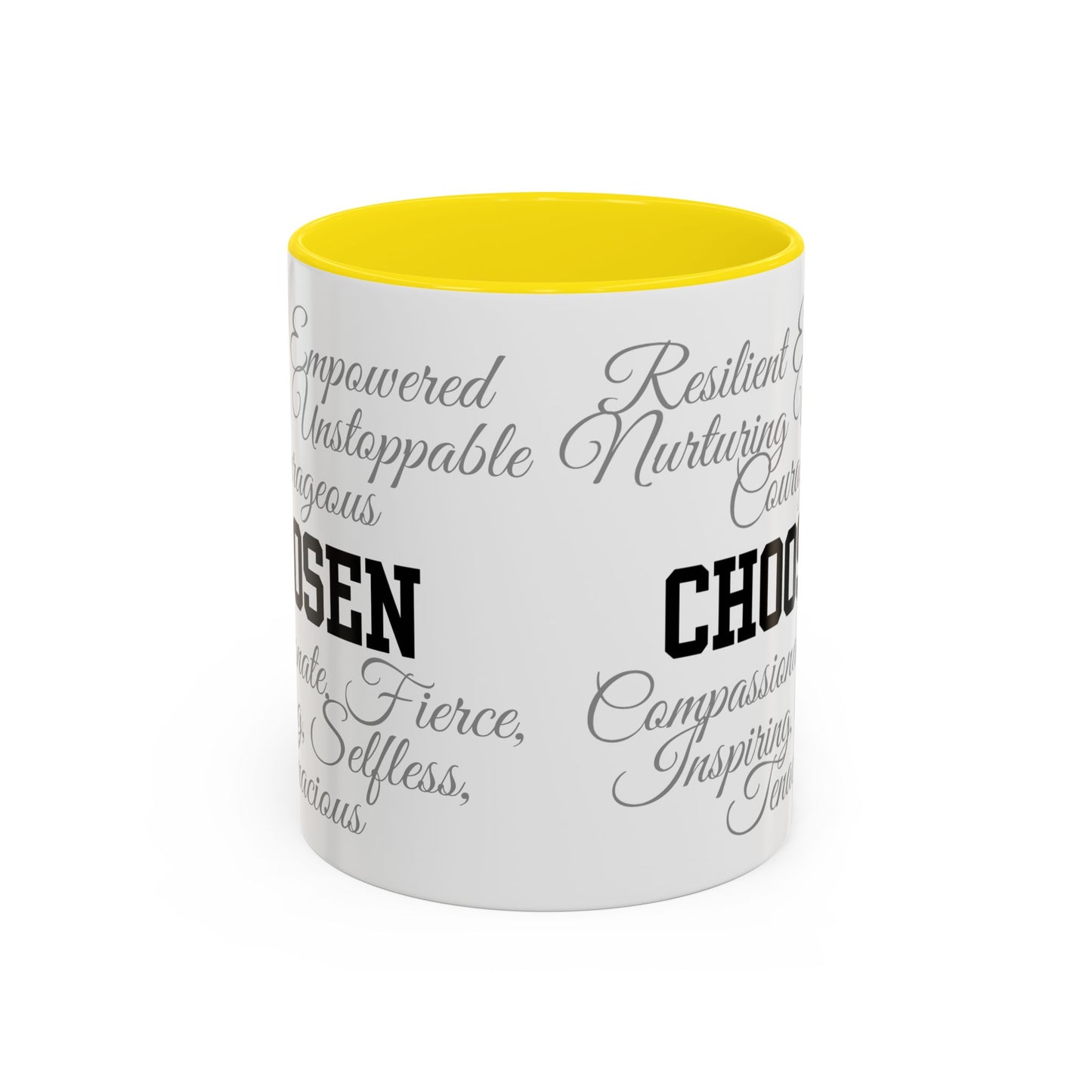Personalization Inspirational Word Art Accent Coffee Mug — Typography Quote (11oz & 15oz)