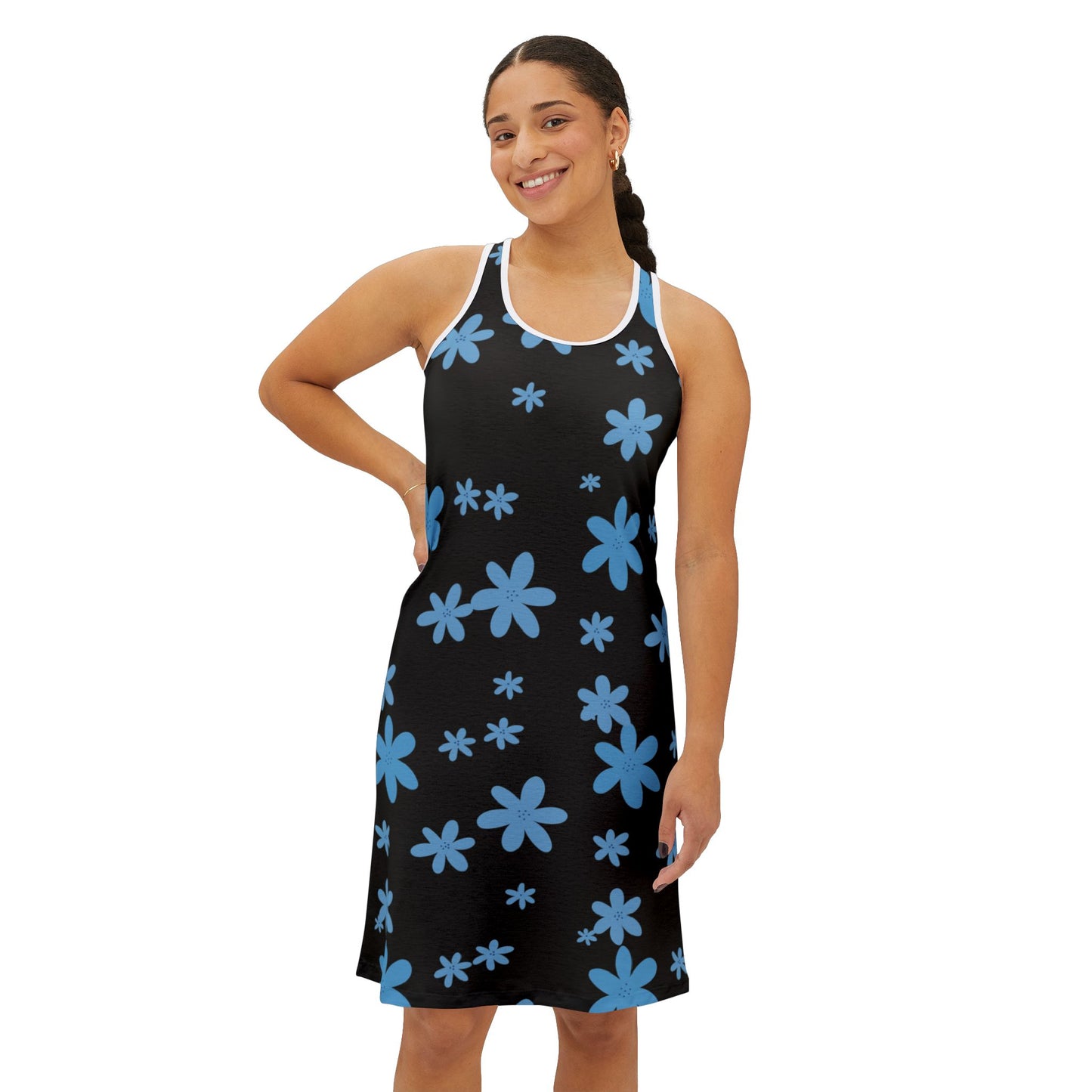Floral Racerback Summer Dress – Women’s Lightweight Sleeveless Dress | Casual Beach Outfit | Bridesmaid & Vacation Ready Look