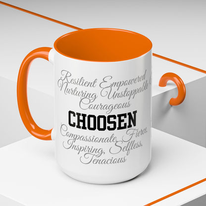 Personalization Inspirational Word Art Accent Coffee Mug — Typography Quote (11oz & 15oz)