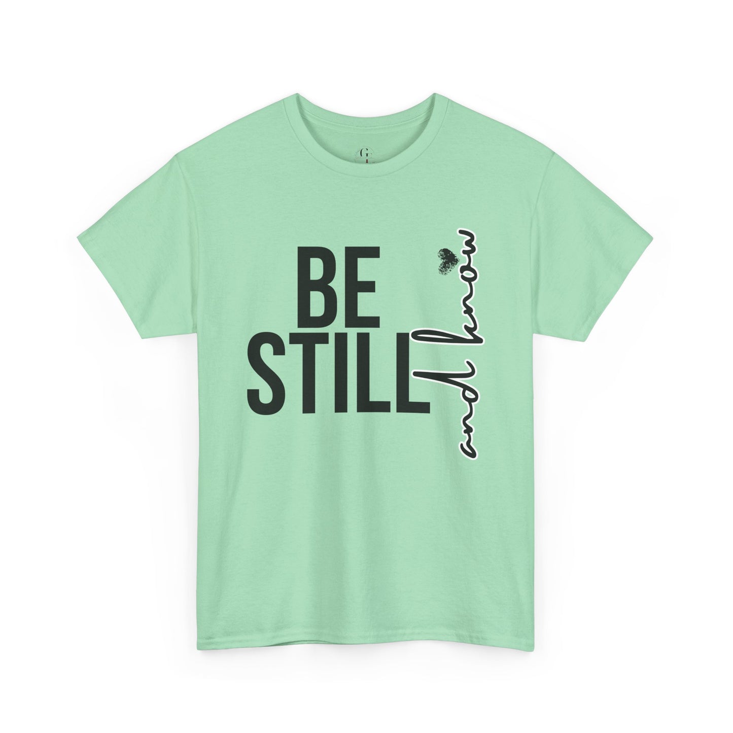 Inspirational Unisex Heavy Cotton Tee - "Be Still and Know" - Perfect for Mindfulness and Everyday Comfort