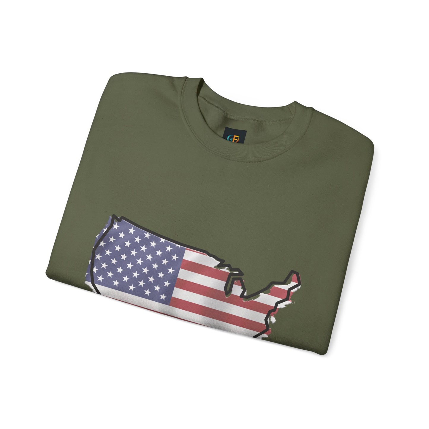 Cozy  USA Unisex Sweatshirt, Warm Crewneck with American Map, Comfortable Pullover, Soft Cotton Blend Shirt, Oversized Sweater for Men and Women