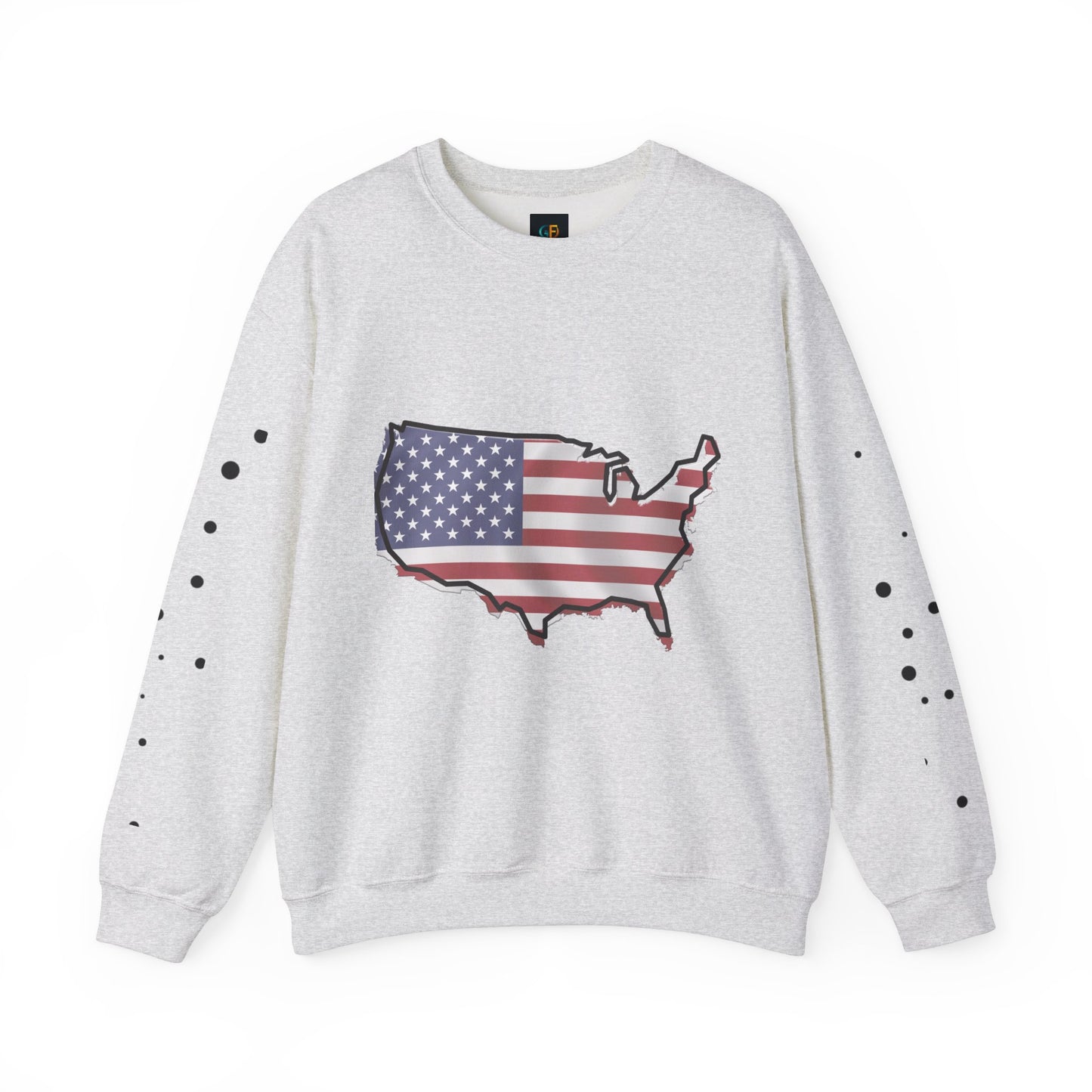 Cozy  USA Unisex Sweatshirt, Warm Crewneck with American Map, Comfortable Pullover, Soft Cotton Blend Shirt, Oversized Sweater for Men and Women
