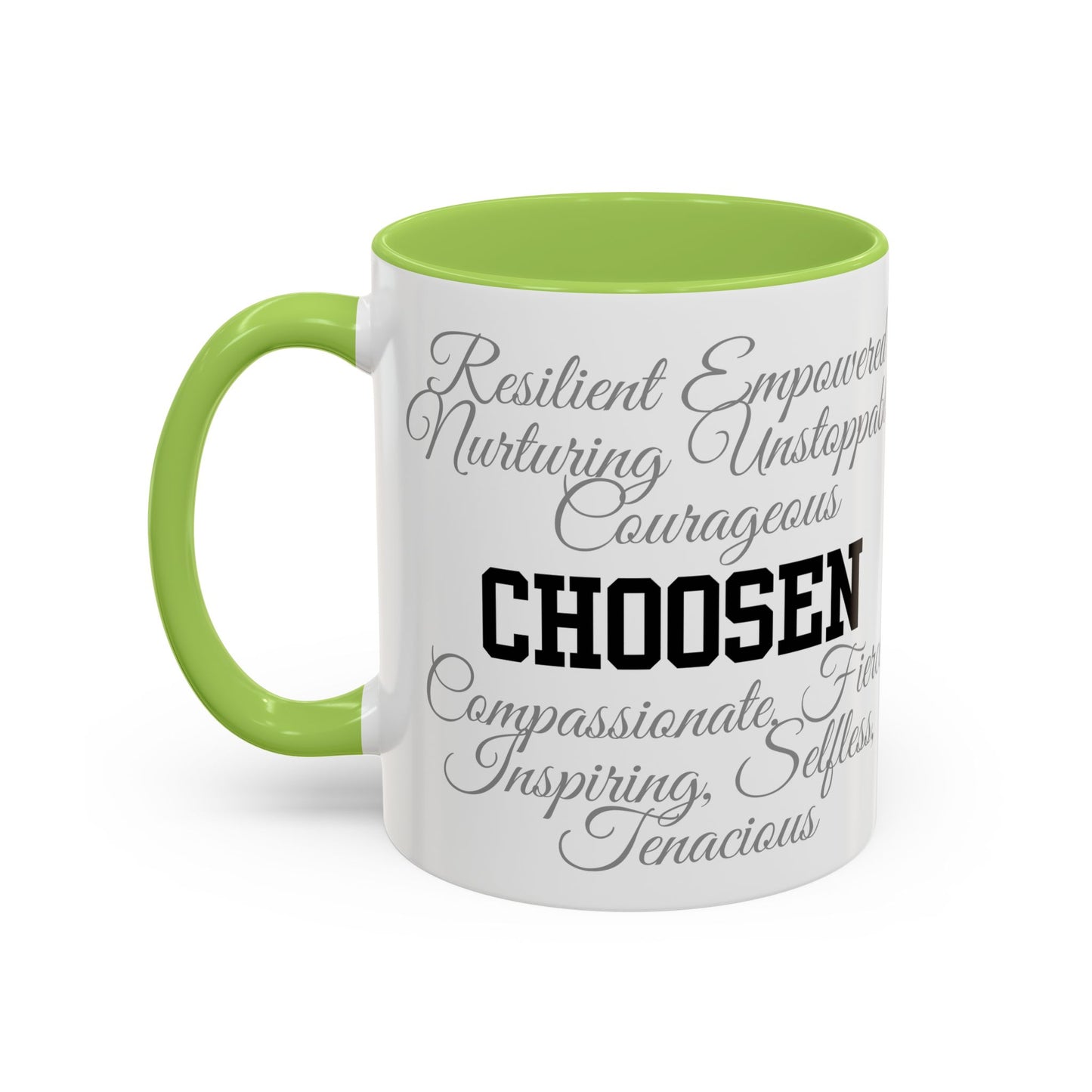 Personalization Inspirational Word Art Accent Coffee Mug — Typography Quote (11oz & 15oz)