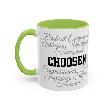 Personalization Inspirational Word Art Accent Coffee Mug — Typography Quote (11oz & 15oz)