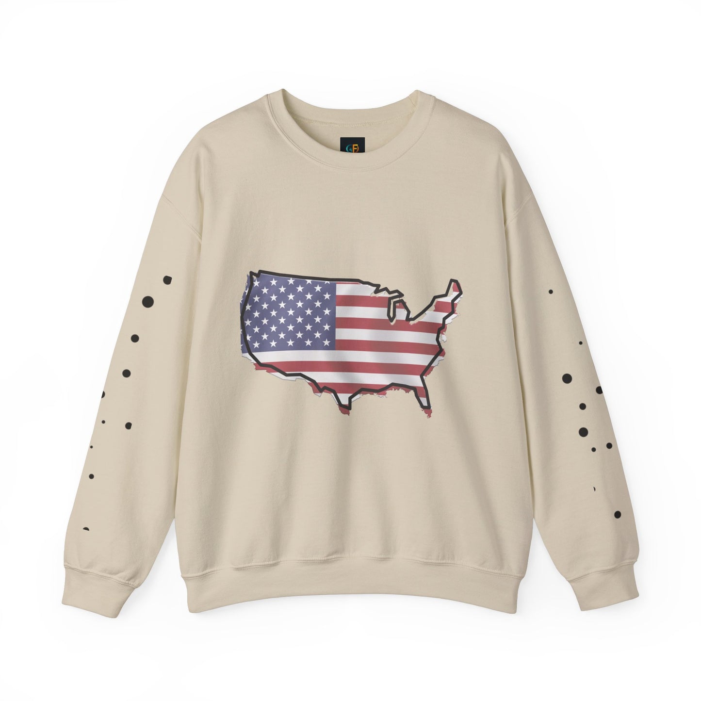 Cozy  USA Unisex Sweatshirt, Warm Crewneck with American Map, Comfortable Pullover, Soft Cotton Blend Shirt, Oversized Sweater for Men and Women