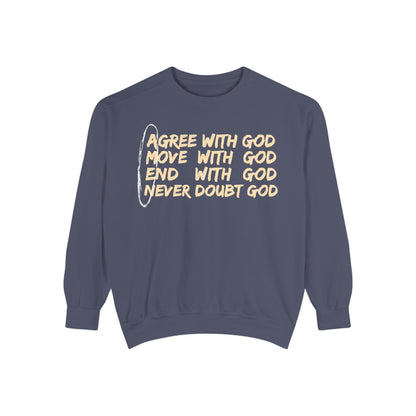 Positive Garment-Dyed Sweatshirt - Inspirational Motivational Jumper Cozy Crewneck