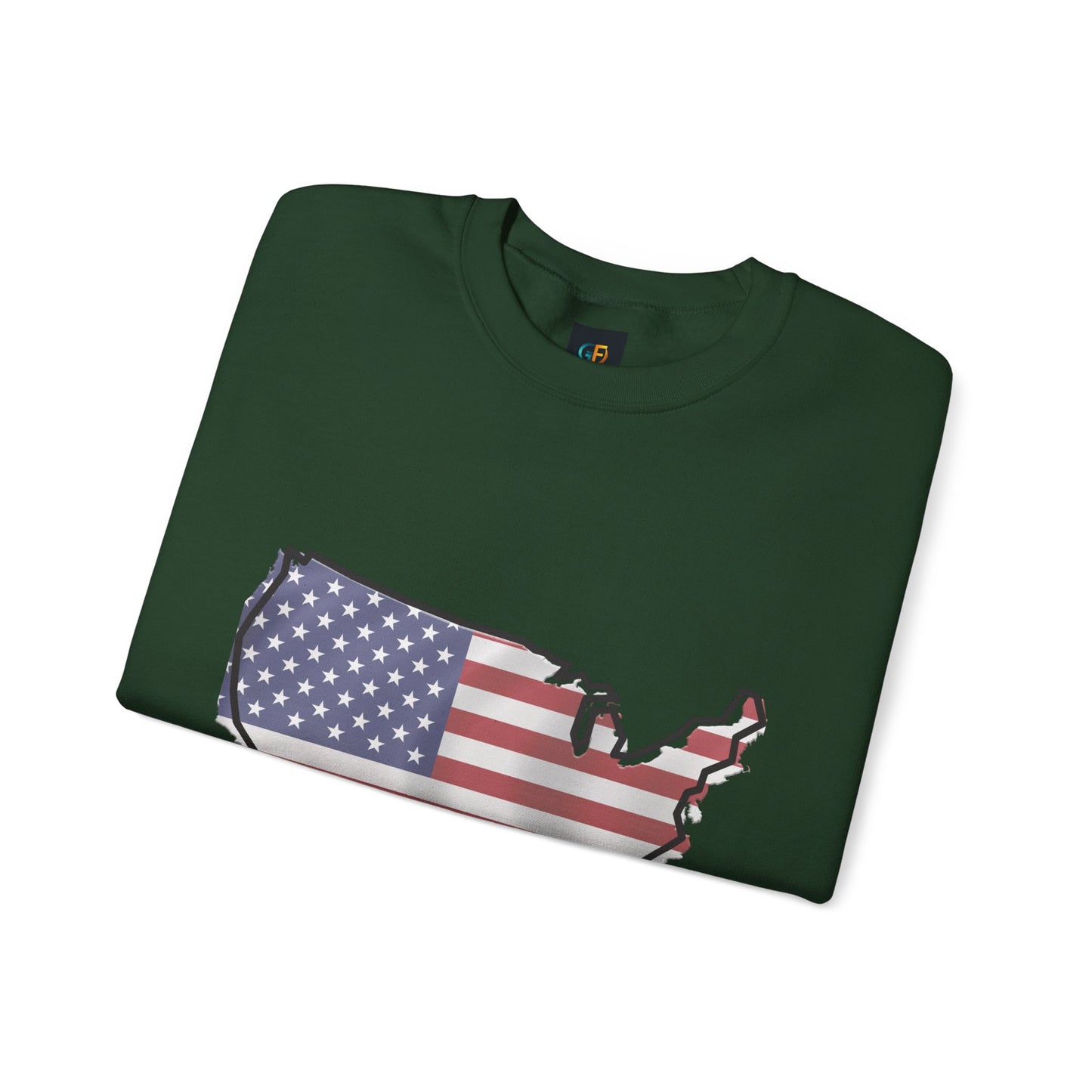 Cozy  USA Unisex Sweatshirt, Warm Crewneck with American Map, Comfortable Pullover, Soft Cotton Blend Shirt, Oversized Sweater for Men and Women