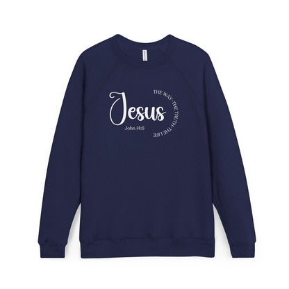 Christian Inspirational Raglan Sweatshirt - Jesus Shirt, Faith-Based Apparel, Gift for Believers