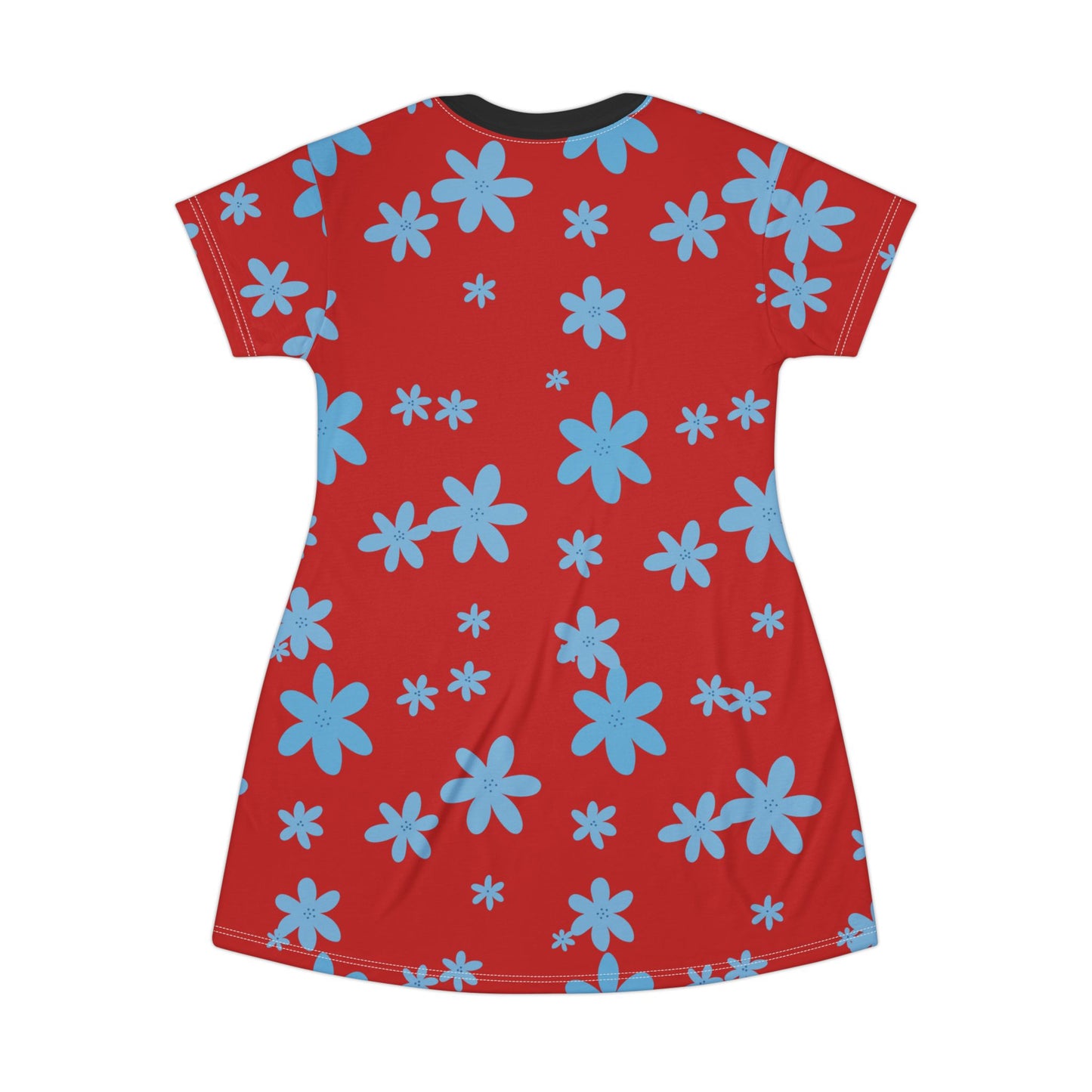 All-Over Print T-Shirt Dress for Women – Lightweight Casual Dress | Custom Cut & Sewn | Tagless, Comfy, Stylish Everyday Fit