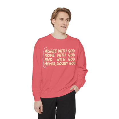 Positive Garment-Dyed Sweatshirt - Inspirational Motivational Jumper Cozy Crewneck