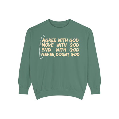 Positive Garment-Dyed Sweatshirt - Inspirational Motivational Jumper Cozy Crewneck