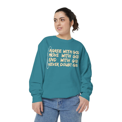 Positive Garment-Dyed Sweatshirt - Inspirational Motivational Jumper Cozy Crewneck