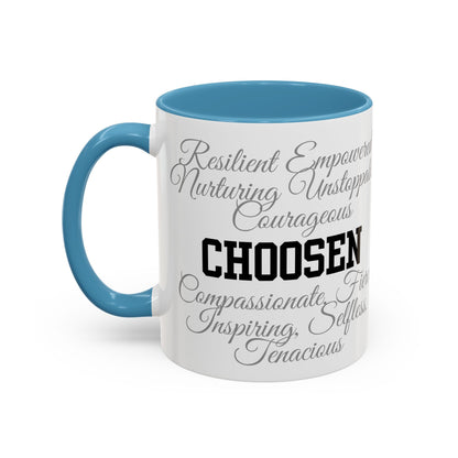 Personalization Inspirational Word Art Accent Coffee Mug — Typography Quote (11oz & 15oz)