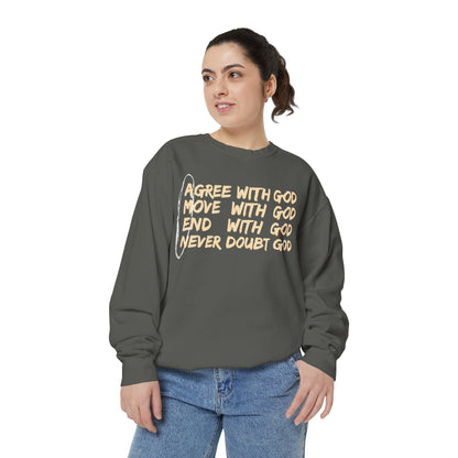Positive Garment-Dyed Sweatshirt - Inspirational Motivational Jumper Cozy Crewneck