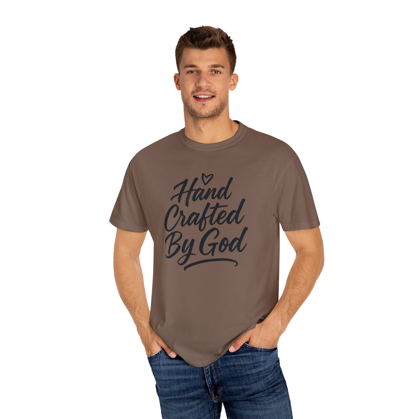 Inspirational Garment-Dyed T-shirt - Hand Crafted by God