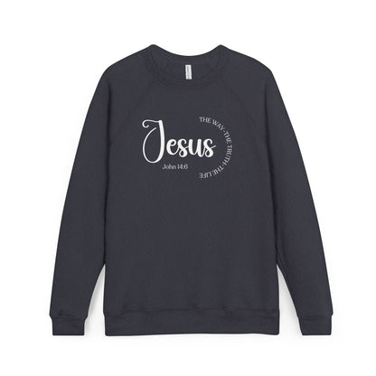 Christian Inspirational Raglan Sweatshirt - Jesus Shirt, Faith-Based Apparel, Gift for Believers