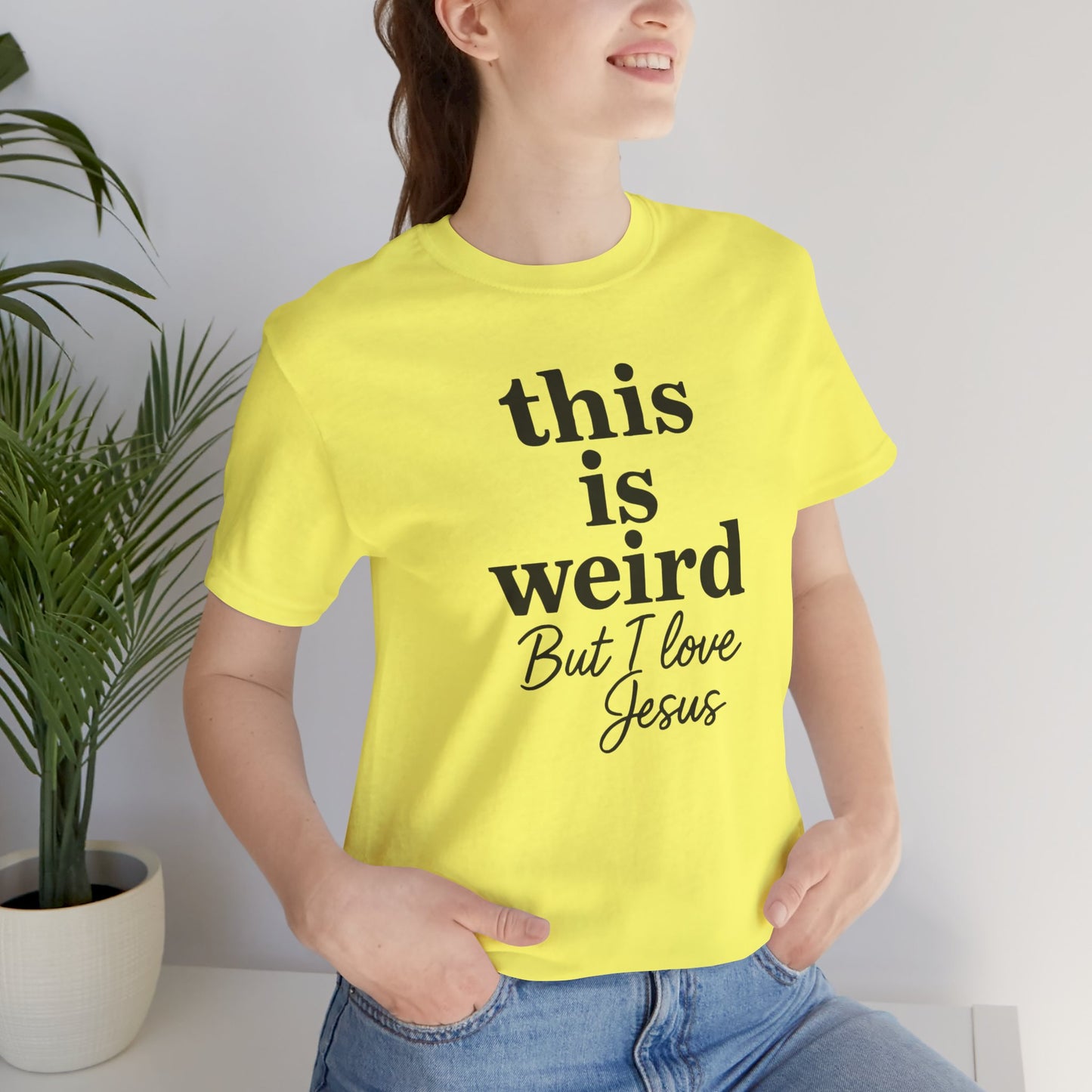 Christian Tee: Weird But I Love Jesus, Casual Christian Apparel