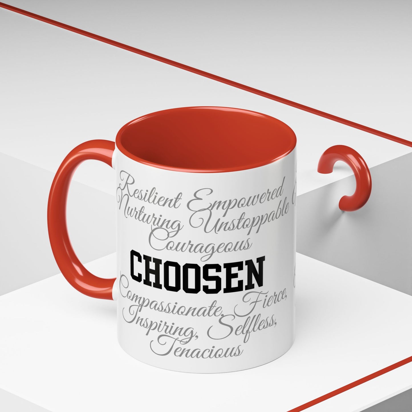 Personalization Inspirational Word Art Accent Coffee Mug — Typography Quote (11oz & 15oz)