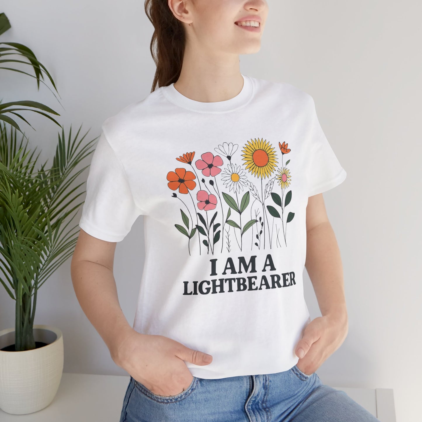 Floral Tee Inspirational Positive Message Garden Gift
