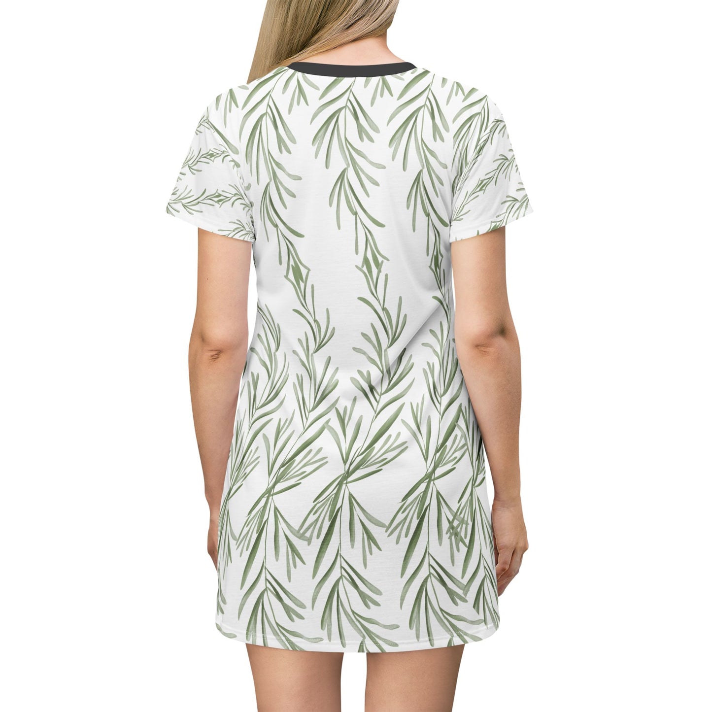 Botanical Print T-Shirt Dress – Casual Summer Style for Nature Lovers