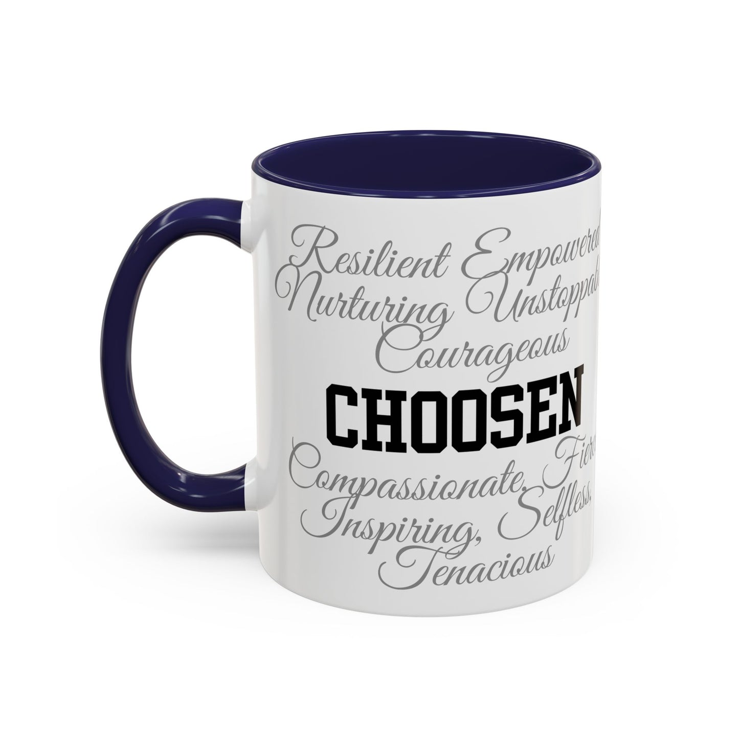 Personalization Inspirational Word Art Accent Coffee Mug — Typography Quote (11oz & 15oz)