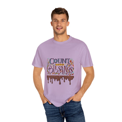 Count Your Blessings T-Shirt, Inspirational Tee, Unisex Shirt for Gifts, Faith-based apparel, Casual Wear, Everyday Style