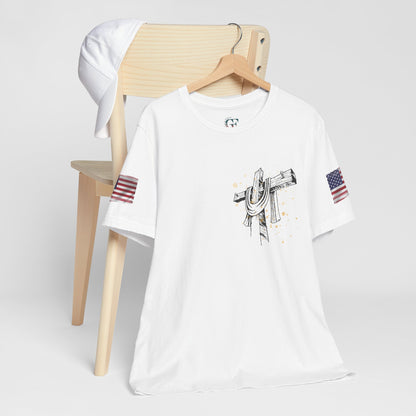 Patriotic USA Graphic T-Shirt – Unisex Red, White & Blue Tee | Independence Day, Memorial Day, Veteran Gift | Summer Americana Shirt