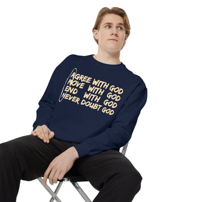 Positive Garment-Dyed Sweatshirt - Inspirational Motivational Jumper Cozy Crewneck