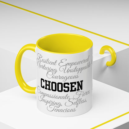 Personalization Inspirational Word Art Accent Coffee Mug — Typography Quote (11oz & 15oz)