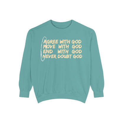 Positive Garment-Dyed Sweatshirt - Inspirational Motivational Jumper Cozy Crewneck