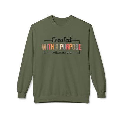 Motivational Unisex Sweatshirt | Ephesians 2:10 Bible Verse | Cozy Faith Apparel