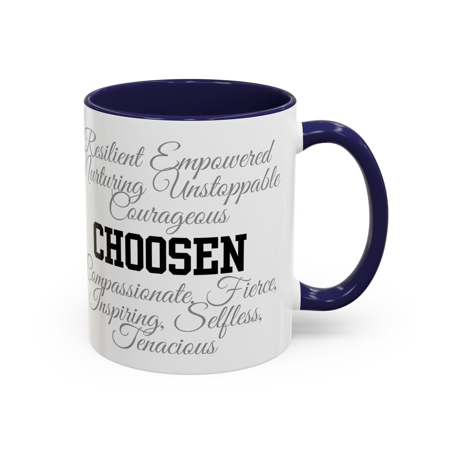 Personalization Inspirational Word Art Accent Coffee Mug — Typography Quote (11oz & 15oz)