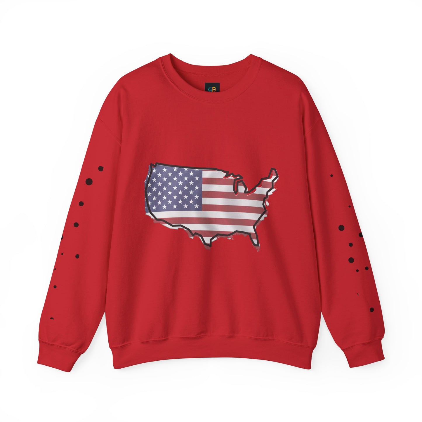 Cozy  USA Unisex Sweatshirt, Warm Crewneck with American Map, Comfortable Pullover, Soft Cotton Blend Shirt, Oversized Sweater for Men and Women