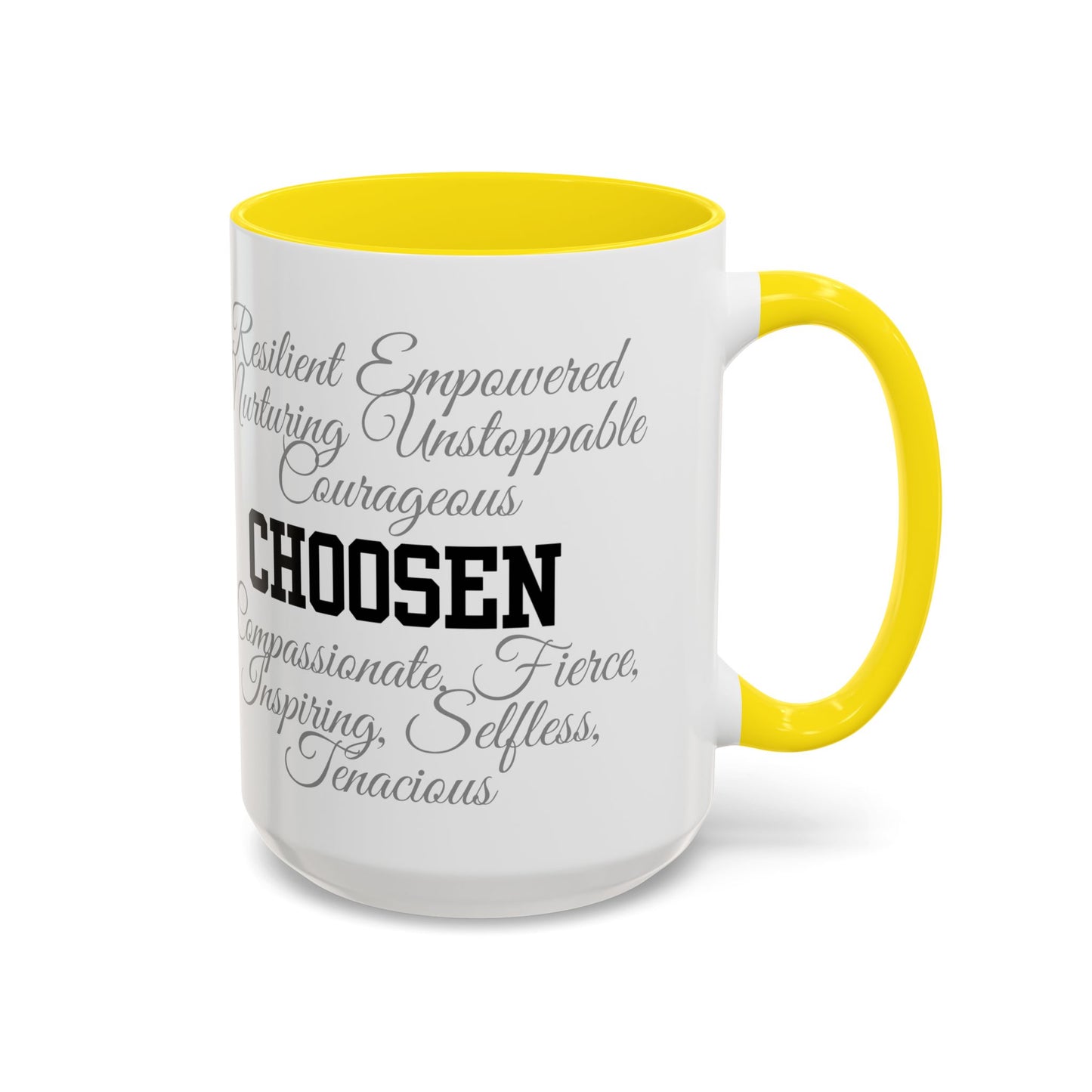 Personalization Inspirational Word Art Accent Coffee Mug — Typography Quote (11oz & 15oz)