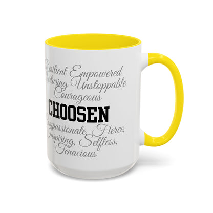 Personalization Inspirational Word Art Accent Coffee Mug — Typography Quote (11oz & 15oz)