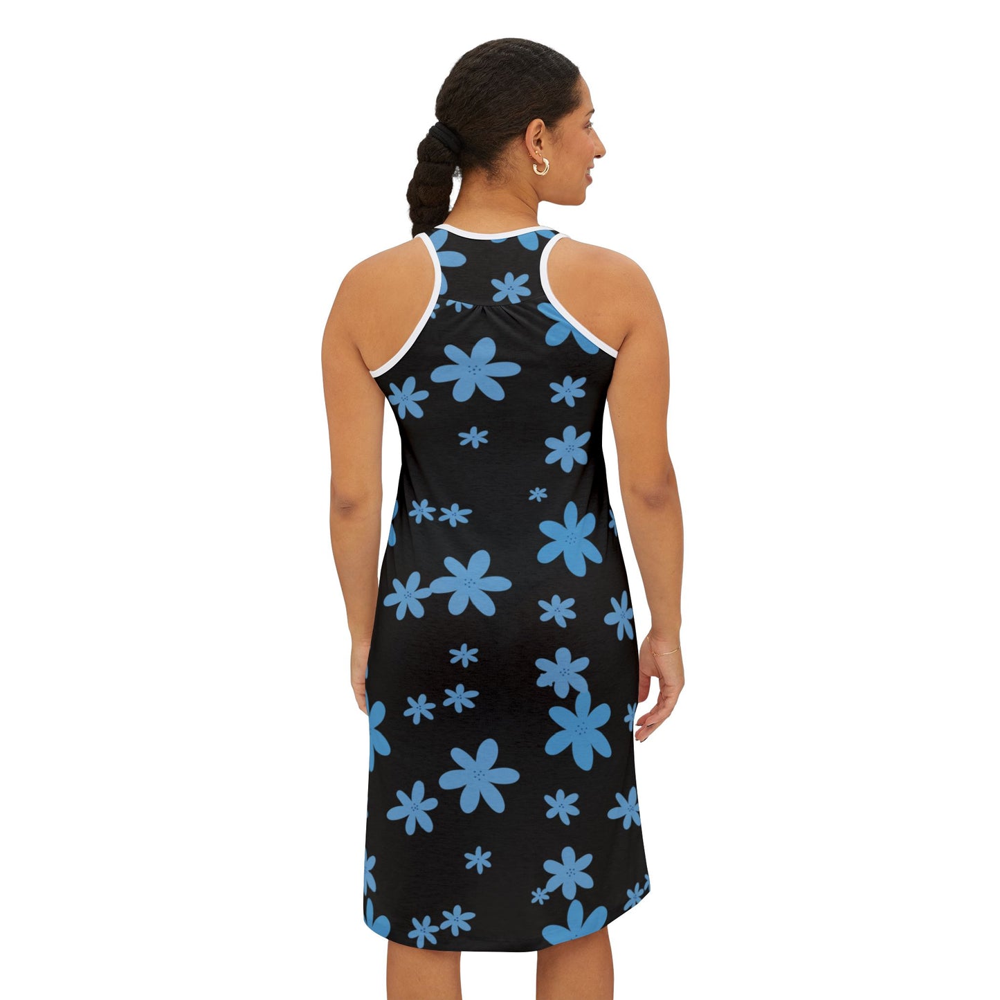 Floral Racerback Summer Dress – Women’s Lightweight Sleeveless Dress | Casual Beach Outfit | Bridesmaid & Vacation Ready Look