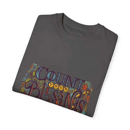 Count Your Blessings T-Shirt, Inspirational Tee, Unisex Shirt for Gifts, Faith-based apparel, Casual Wear, Everyday Style
