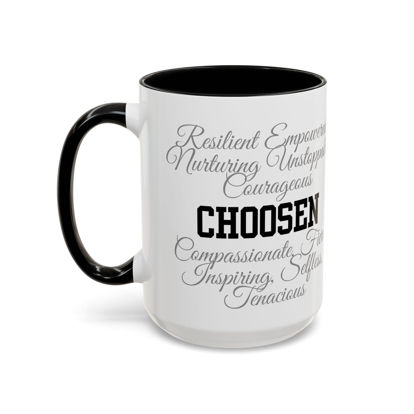 Personalization Inspirational Word Art Accent Coffee Mug — Typography Quote (11oz & 15oz)