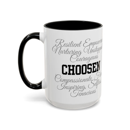 Personalization Inspirational Word Art Accent Coffee Mug — Typography Quote (11oz & 15oz)