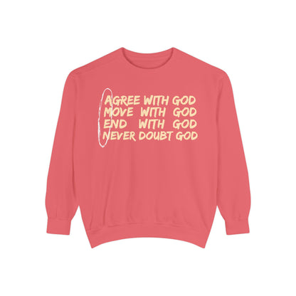 Positive Garment-Dyed Sweatshirt - Inspirational Motivational Jumper Cozy Crewneck