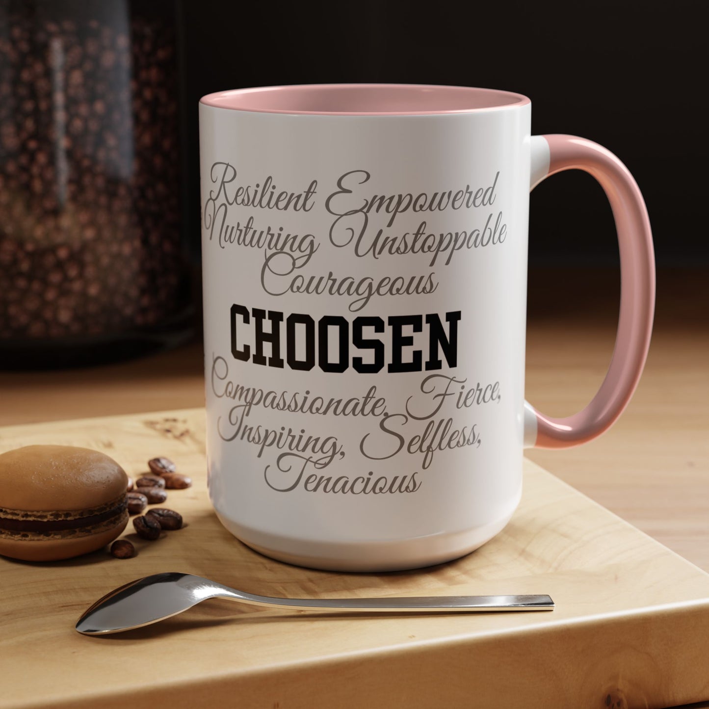 Personalization Inspirational Word Art Accent Coffee Mug — Typography Quote (11oz & 15oz)