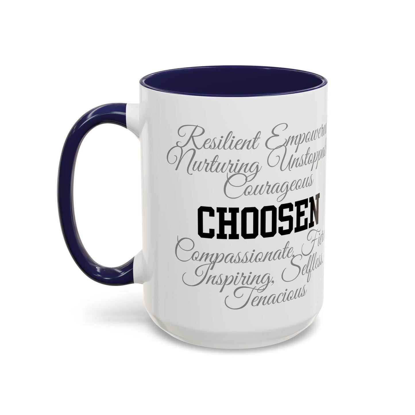 Personalization Inspirational Word Art Accent Coffee Mug — Typography Quote (11oz & 15oz)