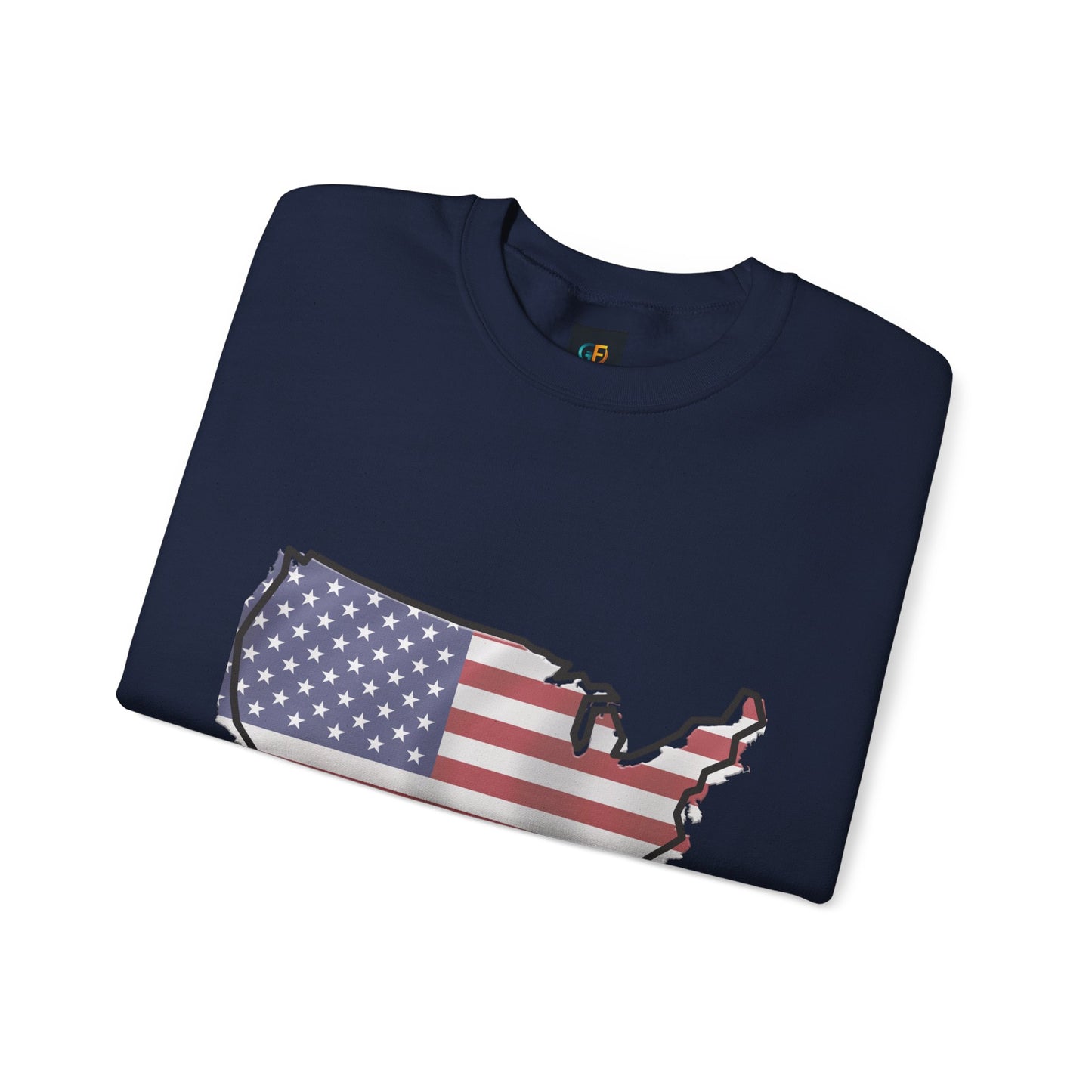 Cozy  USA Unisex Sweatshirt, Warm Crewneck with American Map, Comfortable Pullover, Soft Cotton Blend Shirt, Oversized Sweater for Men and Women